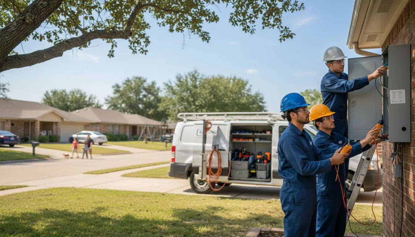 Certified electrician providing emergency electrical services in Ector, TX